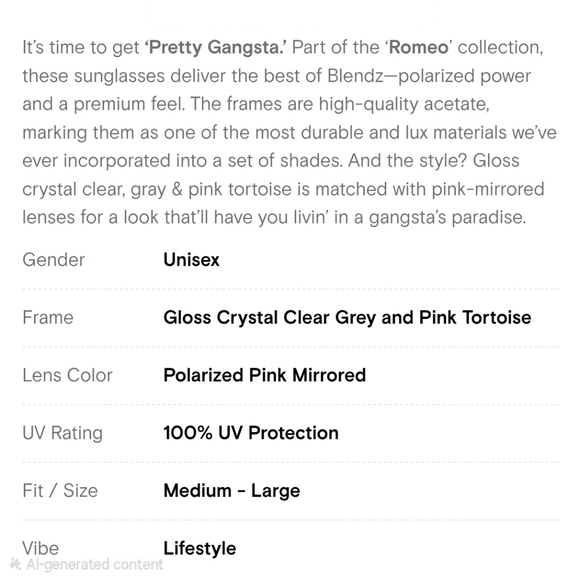 Polarized Pink Sunglasses - Picture 3 of 6